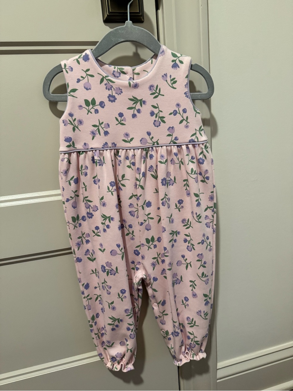 TBBC Pink Floral Sleeveless Baby Romper